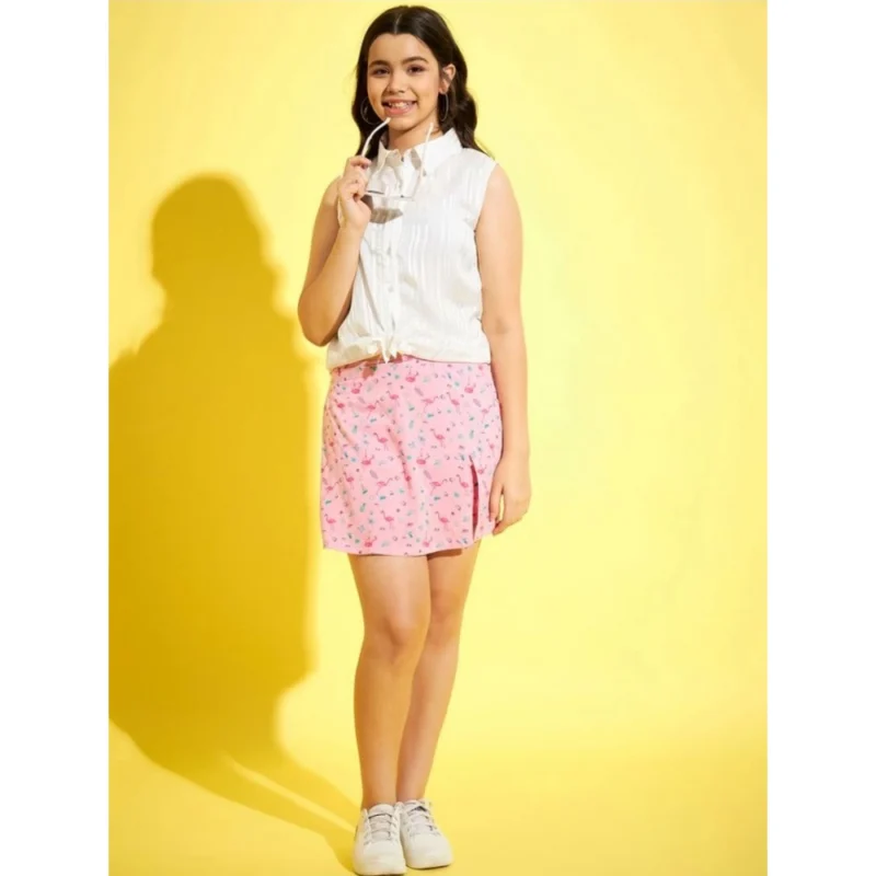 PID-65999-Girl-s-Sleeveless-Printed-Skorts-and-Tie-Knot-Top-Set-Pink-White-3-1000x1000-1.webp Generic Girl's Polyester Lurex Printed Sleeveless Top Set (Pink-White)