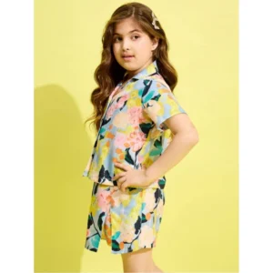 PID-66005-Girl-s-Short-Sleeves-Pattern-Floral-Skort-Set-Blue-Multicolor-3-1000x1000-1.webp Generic Girl's Polyester Cotton Blend Pattern-Floral Short Sleeves Skorts Set (Blue-Multicolor)