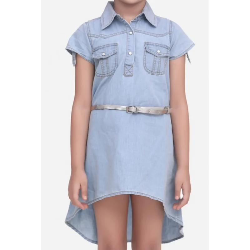 PID-66006-Girl-s-Short-Sleeve-Hi-Lo-Dress-with-Belt-Blue-4-1000x1000-1.webp Generic Girl's Denim Hi Lo Short Sleeve Dress with Belt (Blue)