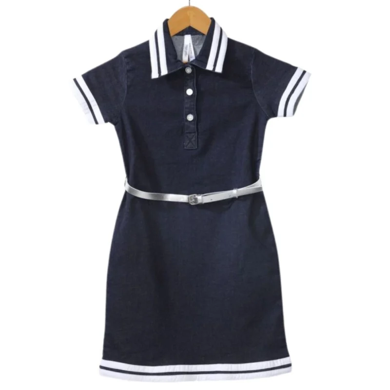 PID-66007-Girl-s-Elasticated-Ribbed-Dress-with-Belt-Navy-Blue-and-White-1-1000x1000-1.webp Generic Girl's Denim Lycra Ribbed Elasticated Dress with Belt (Navy Blue-White)