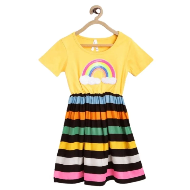 PID-66015-Girl-s-Short-Sleeve-Striped-Stripe-Dress-Multicolor-1-1000x1000-1.webp Generic Girl's Cotton Striped Short Sleeve Dress (Multicolor)