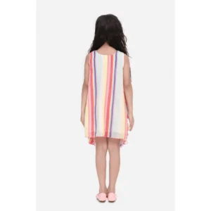Generic Girl's Chiffon Ruffled Sleeveless Dress (Multicolor)