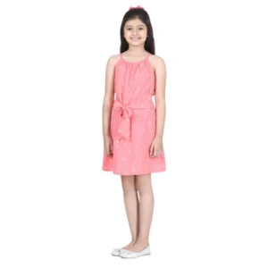 PID-66034-Girl-s-Short-Sleeve-Floral-Dress-Coral-1-1000x1000-1.webp Generic Girl's Polyester Floral Short Sleeve Dress (Coral)