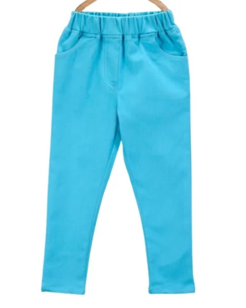 Generic Girl's Denim Solid Elasticated Jeggings cum Jeans (Blue)