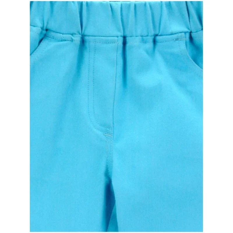 Generic Girl's Denim Solid Elasticated Jeggings cum Jeans (Blue)