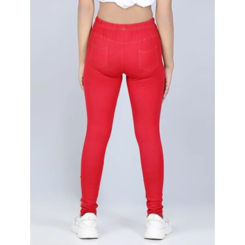 PID-66075-Girl-s-Elasticated-Solid-Jegging-Red-4-1000x1000-1.webp Generic Girl's Cotton Lycra Solid Elasticated Jeggings (Red)
