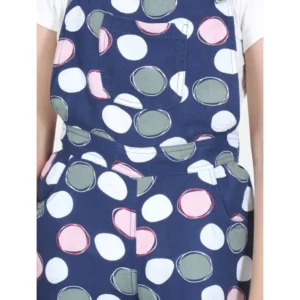 Generic Girl's Rayon Polka Sleeveless Jumpsuit (Blue-Pink)