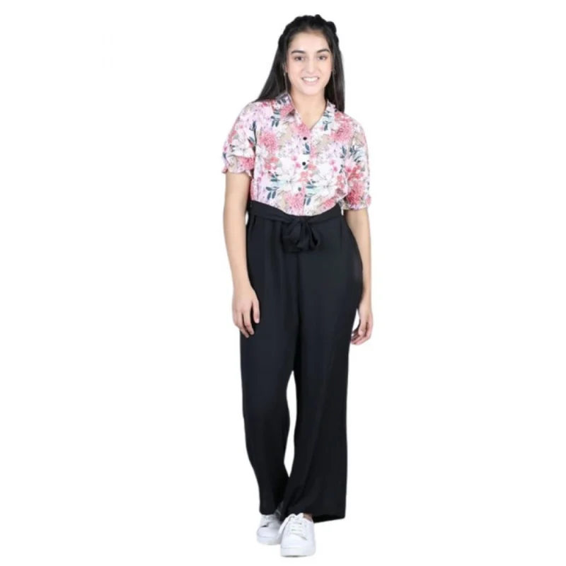 PID-66113-Girl-s-Short-Sleeves-Floral-Jumpsuit-White-Black-1-1000x1000-1.webp Generic Girl's Polyester Floral Short Sleeves Jumpsuit (White-Black)