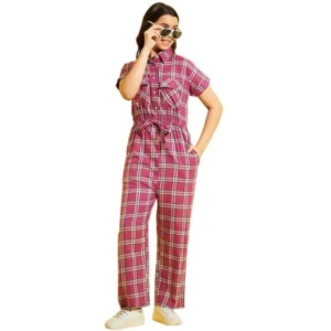 PID-66117-Girl-s-Short-Sleeves-Checkered-Jumpsuit-Pink-1-1000x1000-1.webp Generic Girl's Cotton Checkered Short Sleeves Jumpsuit (Pink)