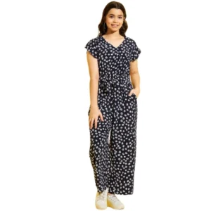 PID-66118-Girl-s-Short-Sleeves-Floral-Jumpsuit-Navy-white-1-1000x1000-1.webp Generic Girl's Polyester Moss Floral Short Sleeves Jumpsuit (Navy-white)