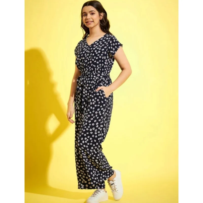 PID-66118-Girl-s-Short-Sleeves-Floral-Jumpsuit-Navy-white-4-1000x1000-1.webp Generic Girl's Polyester Moss Floral Short Sleeves Jumpsuit (Navy-white)