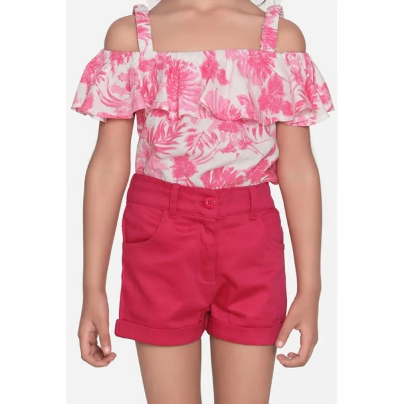 PID-66154-Girl-s-Cold-Shoulder-Top-and-Shorts-Set-Pink-Red-4-1000x1000-1.webp Generic Girl's Cotton Floral Cold Shoulder Top and Shorts Set (Pink-Red)