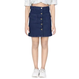 PID-66167-Girl-s-Buttoned-Skirt-Blue-1-1000x1000-1.webp Generic Girl's Denim Solid Buttoned Skirt (Navy Blue)