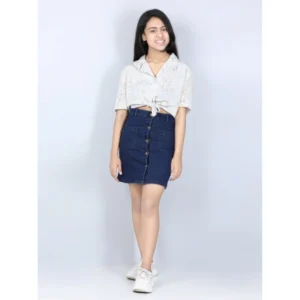 PID-66167-Girl-s-Buttoned-Skirt-Blue-2-1000x1000-1.webp Generic Girl's Denim Solid Buttoned Skirt (Navy Blue)