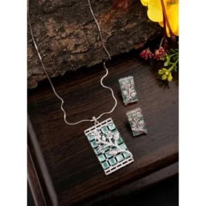 PID-66294-Women-s-Brass-Silver-Plated-Pendant-Set-Turquoise-1-1000x1000-1.webp Generic Women's Brass Silver Plated Pendant Set (Turquoise)