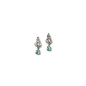 Generic Women's Brass Silver Plated Necklace set (Turquoise)