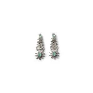 Generic Women's Brass Silver Plated Necklace set (Turquoise)