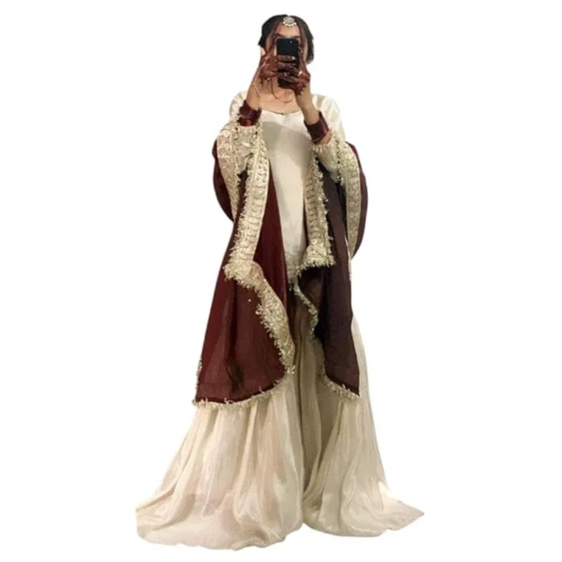 PID-66481-Women-s-Silk-Embroidered-3-4th-Sleeve-Round-Kurti-With-Palazzo-and-Dupatta-Set-Cream-5-1000x1000-1.webp Generic Women's Silk Embroidered 3/4th Sleeve V-Neck Kurti With Sharara Pant and Dupatta Set (Cream & Brown)