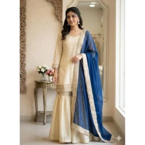 PID-66482-Women-s-Silk-Embroidered-3-4th-Sleeve-Round-Kurti-With-Palazzo-and-Dupatta-Set-Cream-1-1000x1000-1.webp Generic Women's Silk Embroidered 3/4th Sleeve V-Neck Kurti With Sharara Pant and Dupatta Set (Cream & Blue)