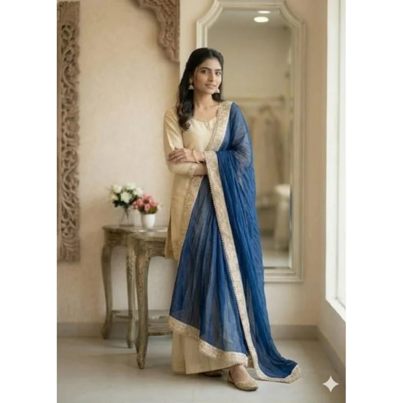PID-66482-Women-s-Silk-Embroidered-3-4th-Sleeve-Round-Kurti-With-Palazzo-and-Dupatta-Set-Cream-2-1000x1000-1.webp Generic Women's Silk Embroidered 3/4th Sleeve V-Neck Kurti With Sharara Pant and Dupatta Set (Cream & Blue)