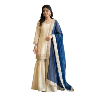 PID-66482-Women-s-Silk-Embroidered-3-4th-Sleeve-Round-Kurti-With-Palazzo-and-Dupatta-Set-Cream-5-1000x1000-1.webp Generic Women's Silk Embroidered 3/4th Sleeve V-Neck Kurti With Sharara Pant and Dupatta Set (Cream & Blue)