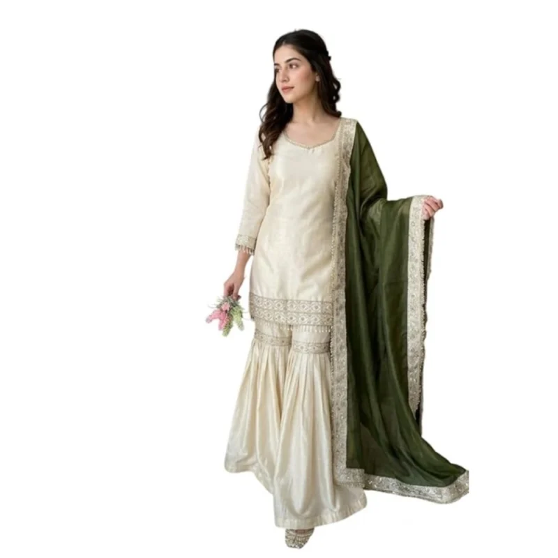 PID-66484-Women-s-Silk-Embroidered-3-4th-Sleeve-Round-Kurti-With-Palazzo-and-Dupatta-Set-Cream-5-1000x1000-1.webp Generic Women's Silk Embroidered 3/4th Sleeve V-Neck Kurti With Sharara Pant and Dupatta Set (Cream & Green)