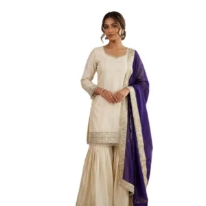 PID-66485-Women-s-Silk-Embroidered-3-4th-Sleeve-Round-Kurti-With-Palazzo-and-Dupatta-Set-Cream-5-1000x1000-1.webp Generic Women's Silk Embroidered 3/4th Sleeve V-Neck Kurti With Sharara Pant and Dupatta Set (Cream & Purple)
