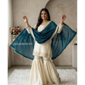 PID-66486-Women-s-Silk-Embroidered-3-4th-Sleeve-Round-Kurti-With-Palazzo-and-Dupatta-Set-Cream-2-1000x1000-1.webp Generic Women's Silk Embroidered 3/4th Sleeve V-Neck Kurti With Sharara Pant and Dupatta Set (Cream & Teal)