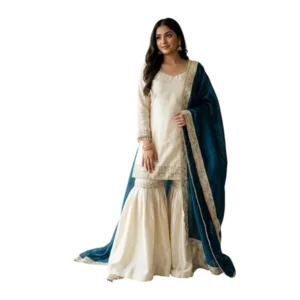 PID-66486-Women-s-Silk-Embroidered-3-4th-Sleeve-Round-Kurti-With-Palazzo-and-Dupatta-Set-Cream-5-1000x1000-1.webp Generic Women's Silk Embroidered 3/4th Sleeve V-Neck Kurti With Sharara Pant and Dupatta Set (Cream & Teal)