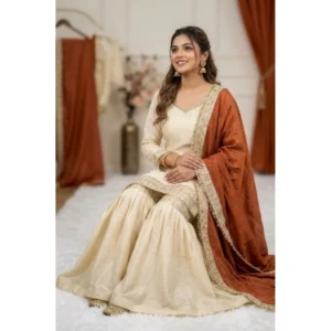 PID-66488-Women-s-Silk-Embroidered-3-4th-Sleeve-Round-Kurti-With-Palazzo-and-Dupatta-Set-Cream-3-1000x1000-1.webp Generic Women's Silk Embroidered 3/4th Sleeve V-Neck Kurti With Sharara Pant and Dupatta Set (Cream & Orange)