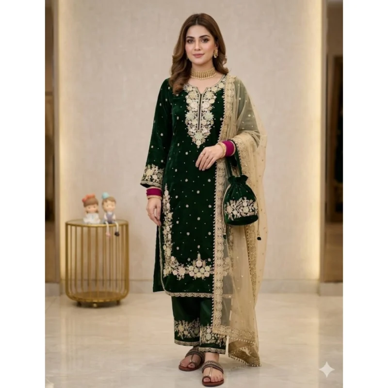 PID-66494-Women-s-Silk-Embroidered-3-4th-Sleeve-Round-Kurti-With-Palazzo-and-Dupatta-Set-Dark-Gree-1000x1000-1.webp Generic Women's Silk Embroidered 3/4th Sleeve Round Kurti With Palazzo Pant and Dupatta Set (Dark Green)