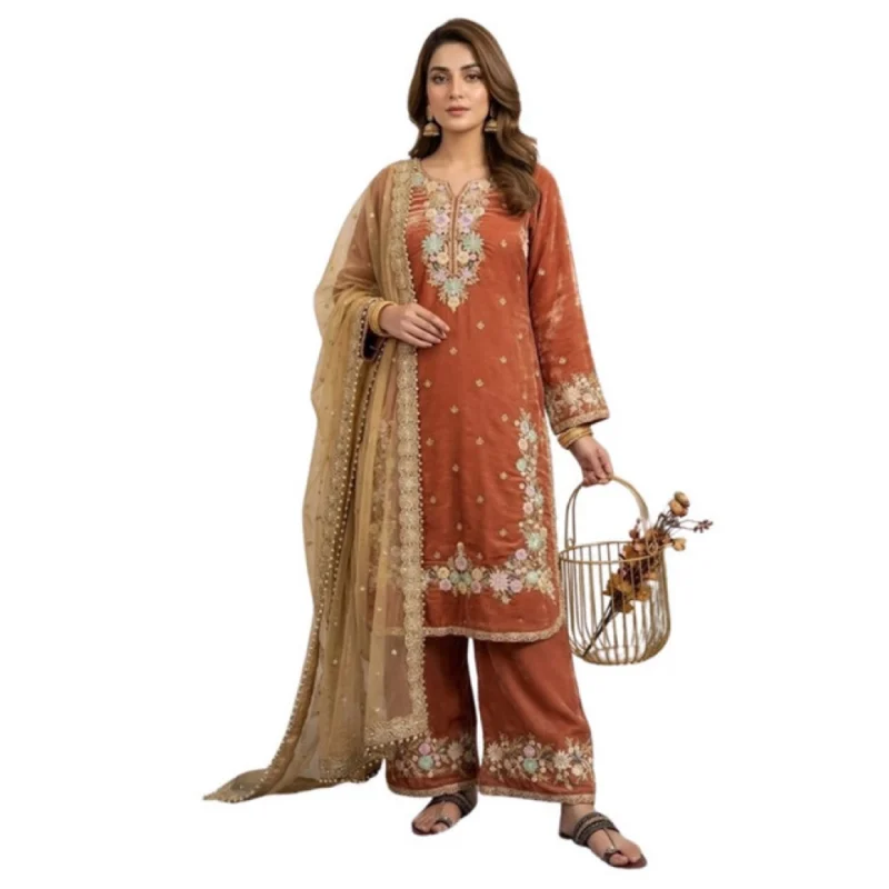 PID-66495-Women-s-Silk-Embroidered-3-4th-Sleeve-Round-Kurti-With-Palazzo-and-Dupatta-Set-Orange-5-1000x1000-1.webp Generic Women's Silk Embroidered 3/4th Sleeve Round Kurti With Palazzo Pant and Dupatta Set (Orange)