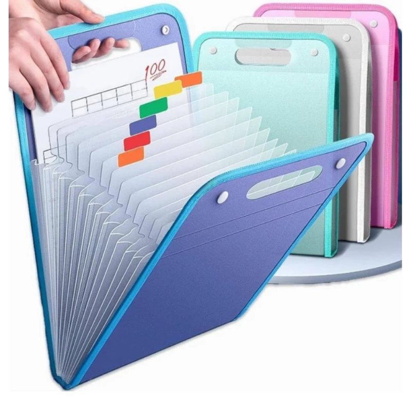 Generic Pack of 2 13 Layer A4 Paper File Folder (Multicolor)