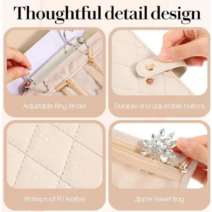 Generic Jewelry Organizer Book (Beige)