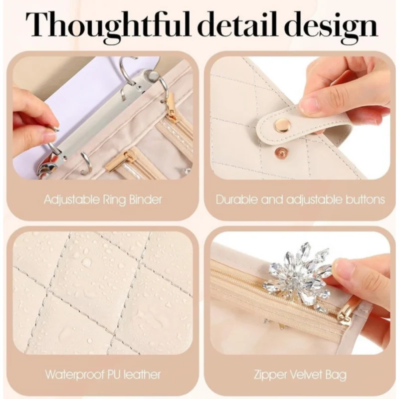 Generic Jewelry Organizer Book (Beige)