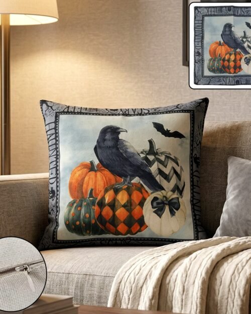 Decorative Cushion Cover � Stylish Zipper Closure for Home Decor