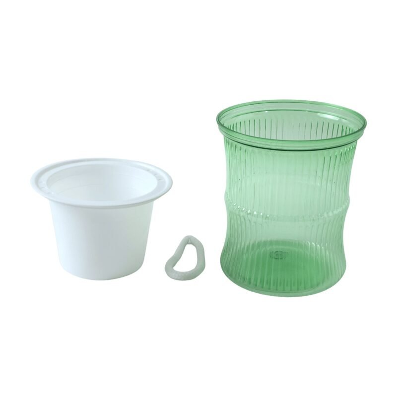 Self-Watering Bamboo Style Plastic Flower Pot � Easy Indoor Plant Care