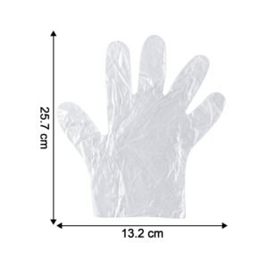 Disposable Plastic Gloves � Food-safe 100-piece pack for hygiene