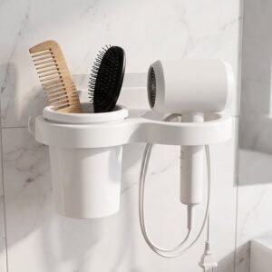 Wall Mounted Toothbrush Holder Set � Space-Saving Bathroom Organizer