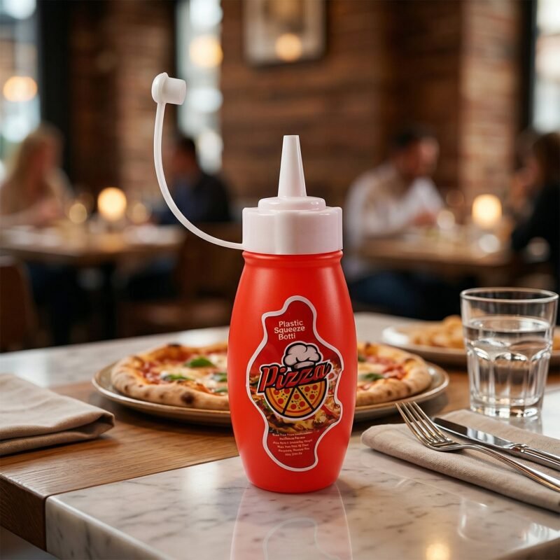 PlasticSauceBottle-05.jpg Small Plastic Squeeze Sauce Bottle � Easy dispensing for condiments