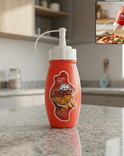 Small Plastic Squeeze Sauce Bottle � Easy dispensing for condiments