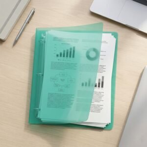 A4 Size Transparent Ring Binder Folder � Durable for Document Organization