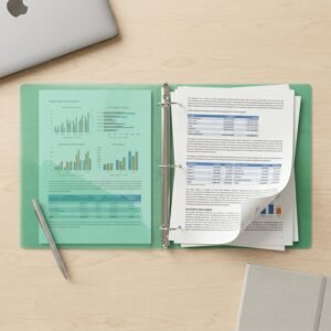 A4 Size Transparent Ring Binder Folder � Durable for Document Organization