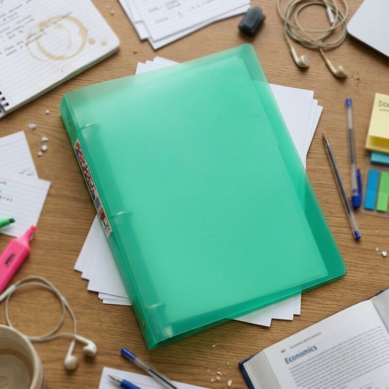 A4 Size Transparent Ring Binder Folder � Durable for Document Organization