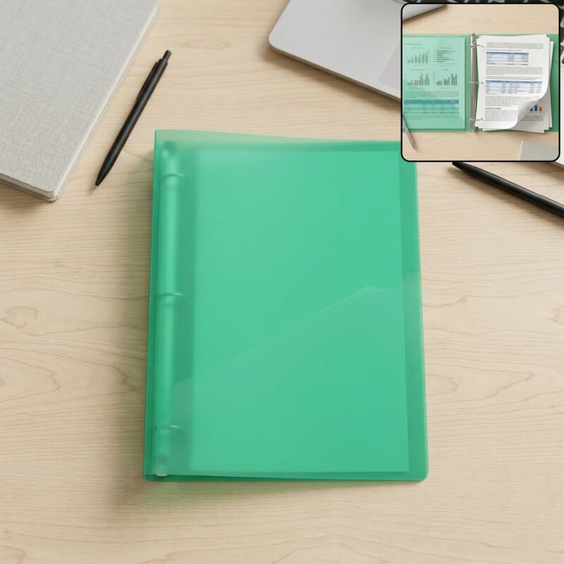 A4 Size Transparent Ring Binder Folder � Durable for Document Organization