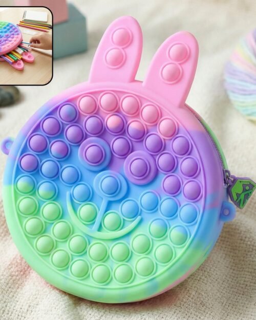 Cute Caterpillar Shape Pop It Pencil Pouch – Colorful & Stress-Relief