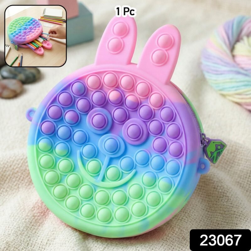 Cute Caterpillar Shape Pop It Pencil Pouch – Colorful & Stress-Relief