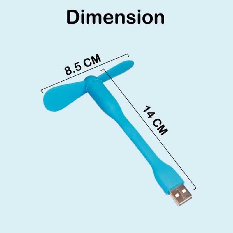 PoweredMiniFan-size.jpg Portable USB Mini Fan – Compact & Adjustable for Personal Cooling