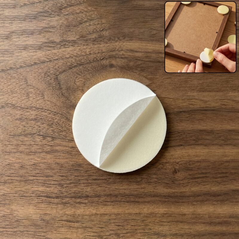 RoundDoubleSidedFoampad-WOSKU-01.jpg Round Self-Adhesive Furniture Protection Pad – Scratch & Noise Reducer