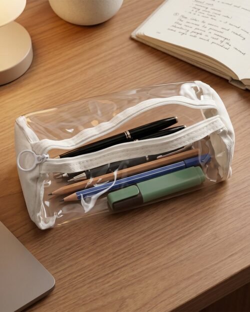 Transparent PVC Pencil Case � Stylish & Durable Stationery Organizer